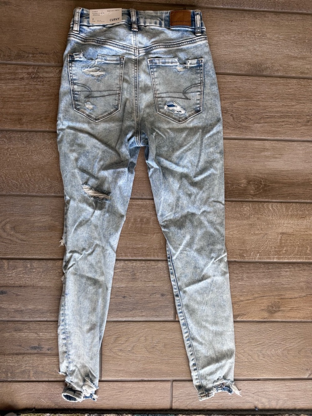 American Eagle Light Blue Stretch Jeans - Size 2 - Picture 5 of 7